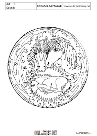 Mandala boyama sayfaları